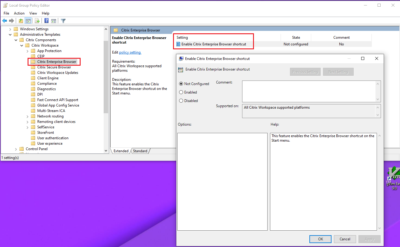 Citrix Enterprise Browser-Verknüpfung aktivieren